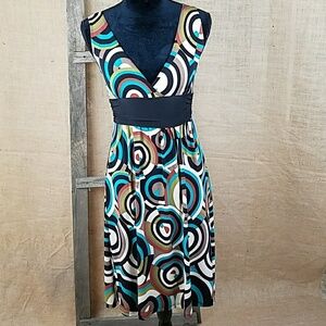 Glam women's S crossover tied back dress